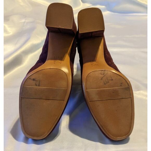 Naturalizer Women's Burgundy Rae Bordo Side Zip Suede Leather Boots Size 9.5M - Picture 8 of 10